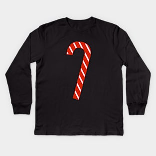 Red and White Candy Cane Digital Art | Christmas Special | illusima Kids Long Sleeve T-Shirt